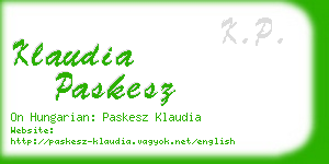 klaudia paskesz business card